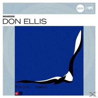 Albumcover, Don Ellis, Soaring. Blauer Hintergrund, Vogelgrafik.