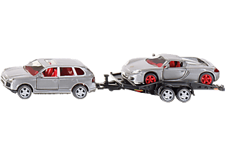 SIKU PKW mit Transport-Anhänger PKW Miniaturen Mehrfarbig
