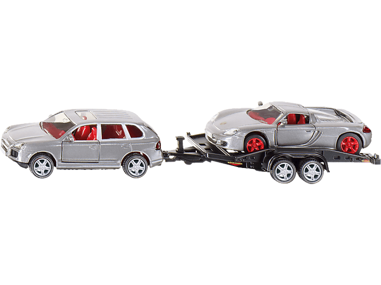 SIKU PKW mit Transport-Anhänger PKW Miniaturen Mehrfarbig