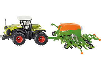 SIKU Traktor mit Sämaschine Nutzfahrzeug Miniatur, Mehrfarbig