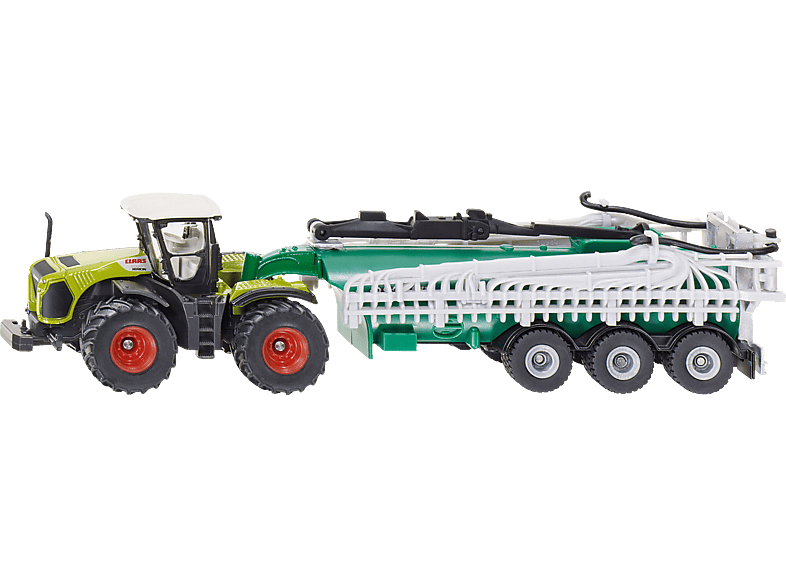 SIKU Claas Xerion mit Fasswagen Nutzfahrzeug Miniatur, Mehrfarbig