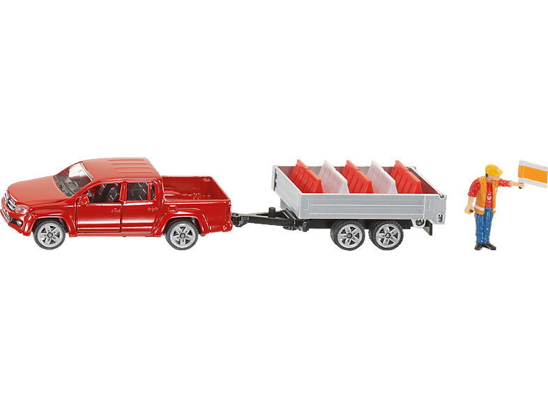 SIKU Pick-Up mit Kippanhänger Nutzfahrzeug Miniatur Mehrfarbig