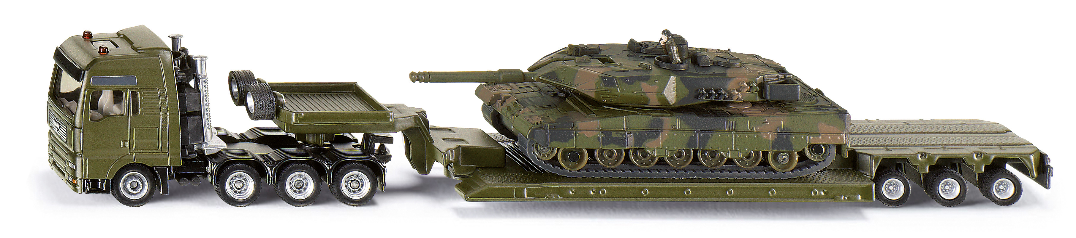 SIKU Tieflader mit Panzer Nutzfahrzeug Miniatur Mehrfarbig