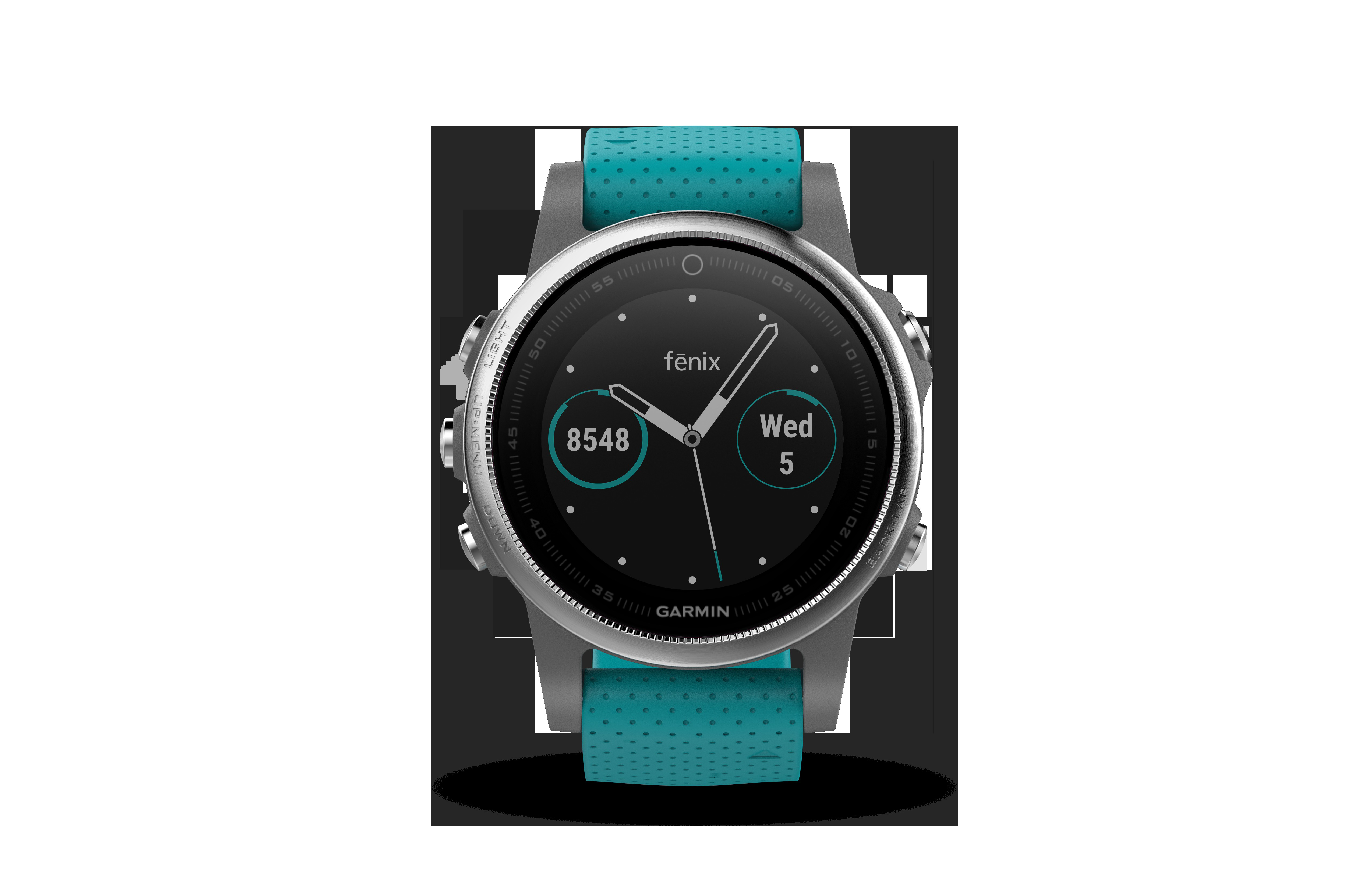 GARMIN Fenix 5S, Smartwatch, 220 mm, Silber/Türkis