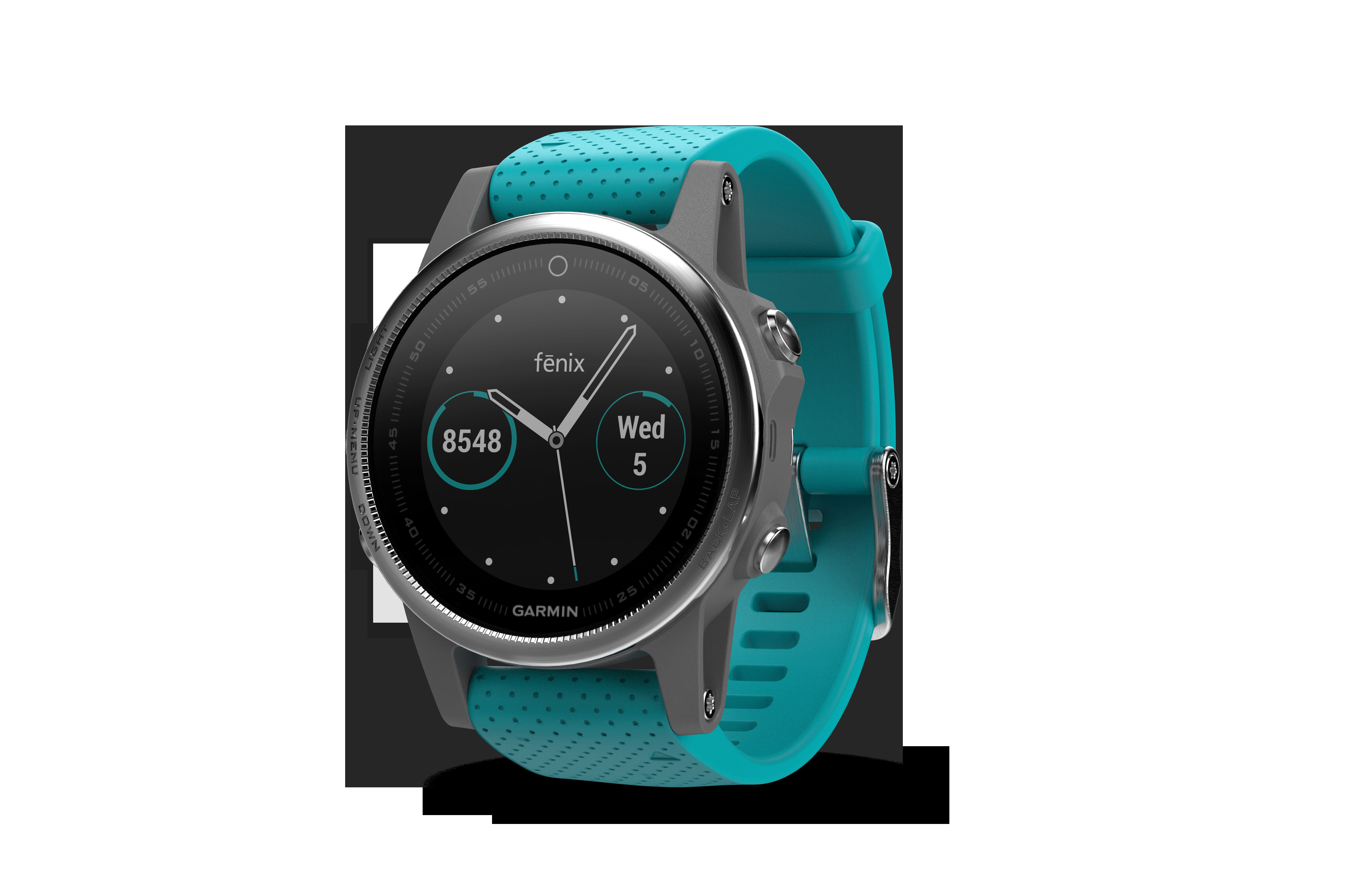 GARMIN Fenix 5S, Smartwatch, 220 mm, Silber/Türkis