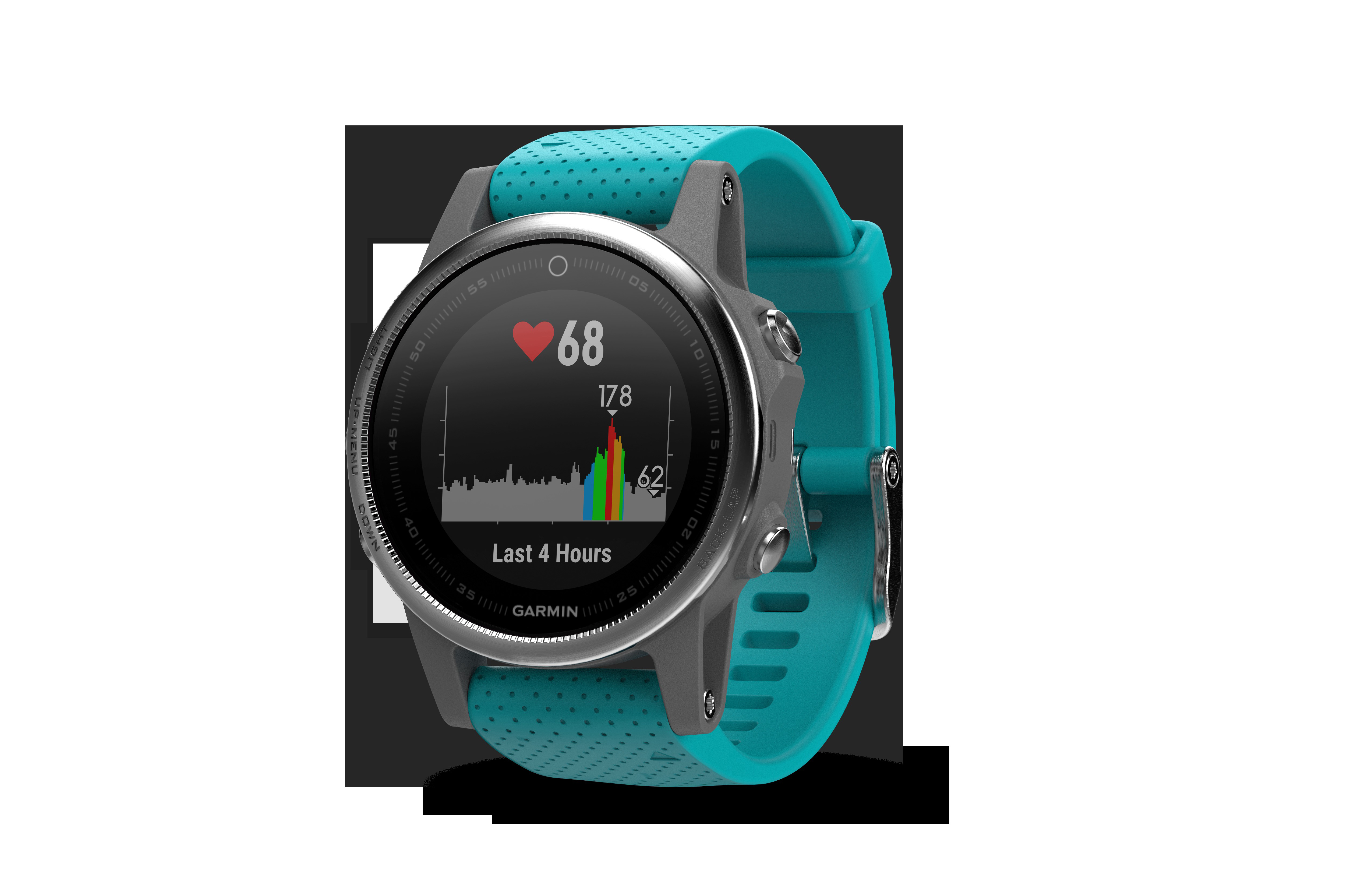 GARMIN Fenix 5S, Smartwatch, 220 mm, Silber/Türkis