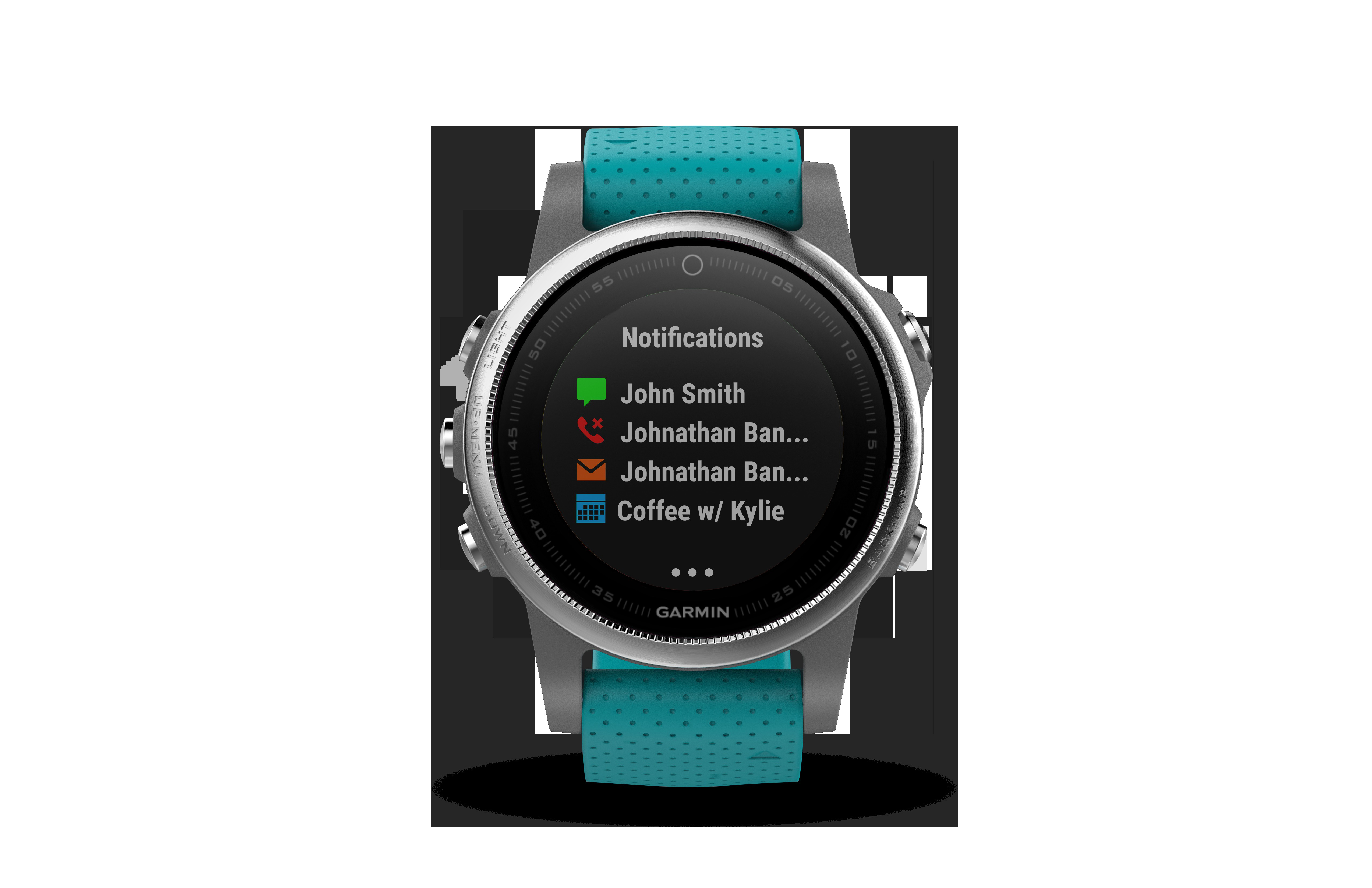 GARMIN Fenix 5S, Smartwatch, 220 mm, Silber/Türkis