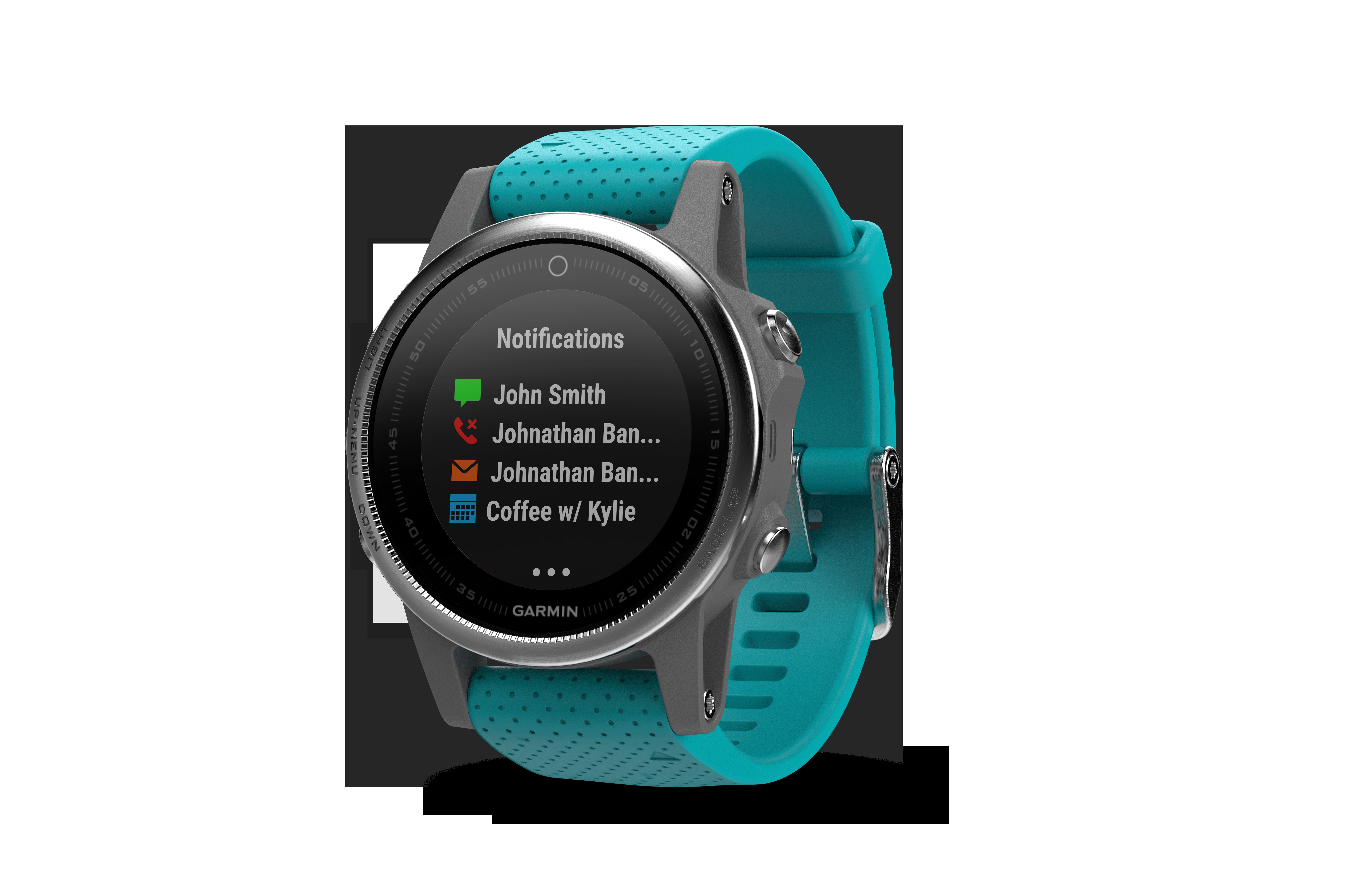 GARMIN Fenix 5S, Smartwatch, 220 mm, Silber/Türkis