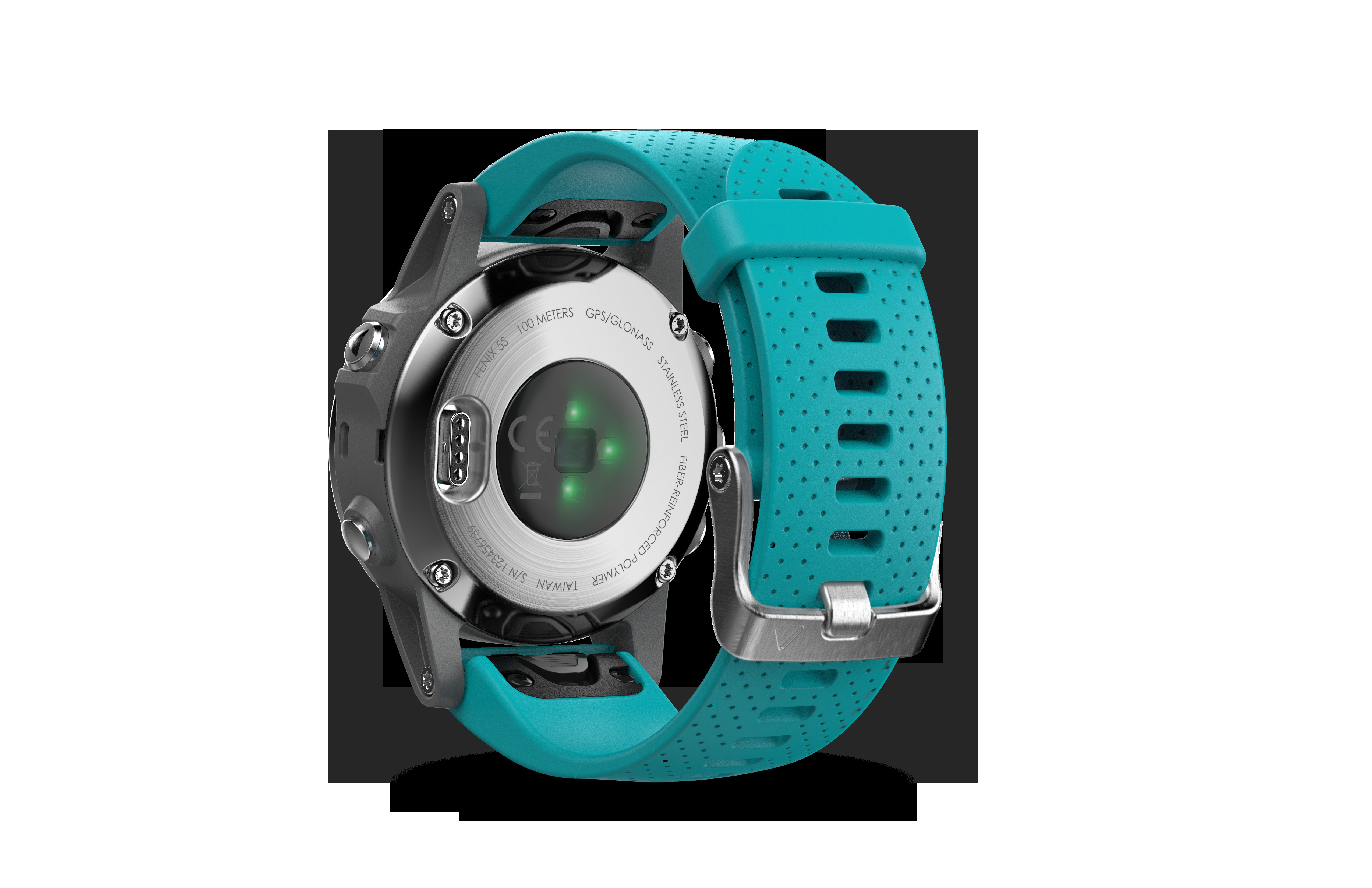 GARMIN Fenix 5S, Smartwatch, 220 mm, Silber/Türkis
