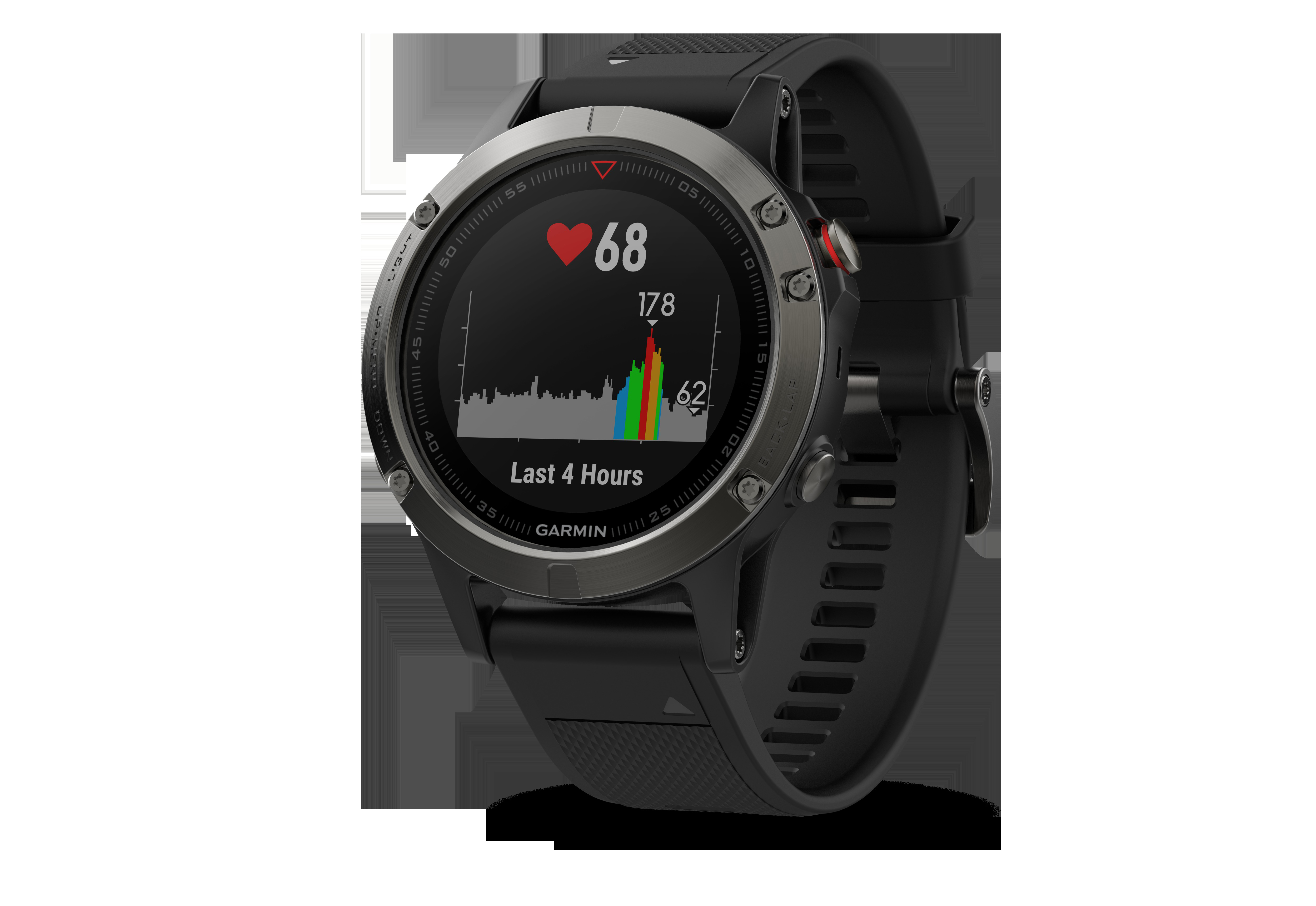 GARMIN Fenix 5, Smartwatch, 235 mm, Grau/Schwarz