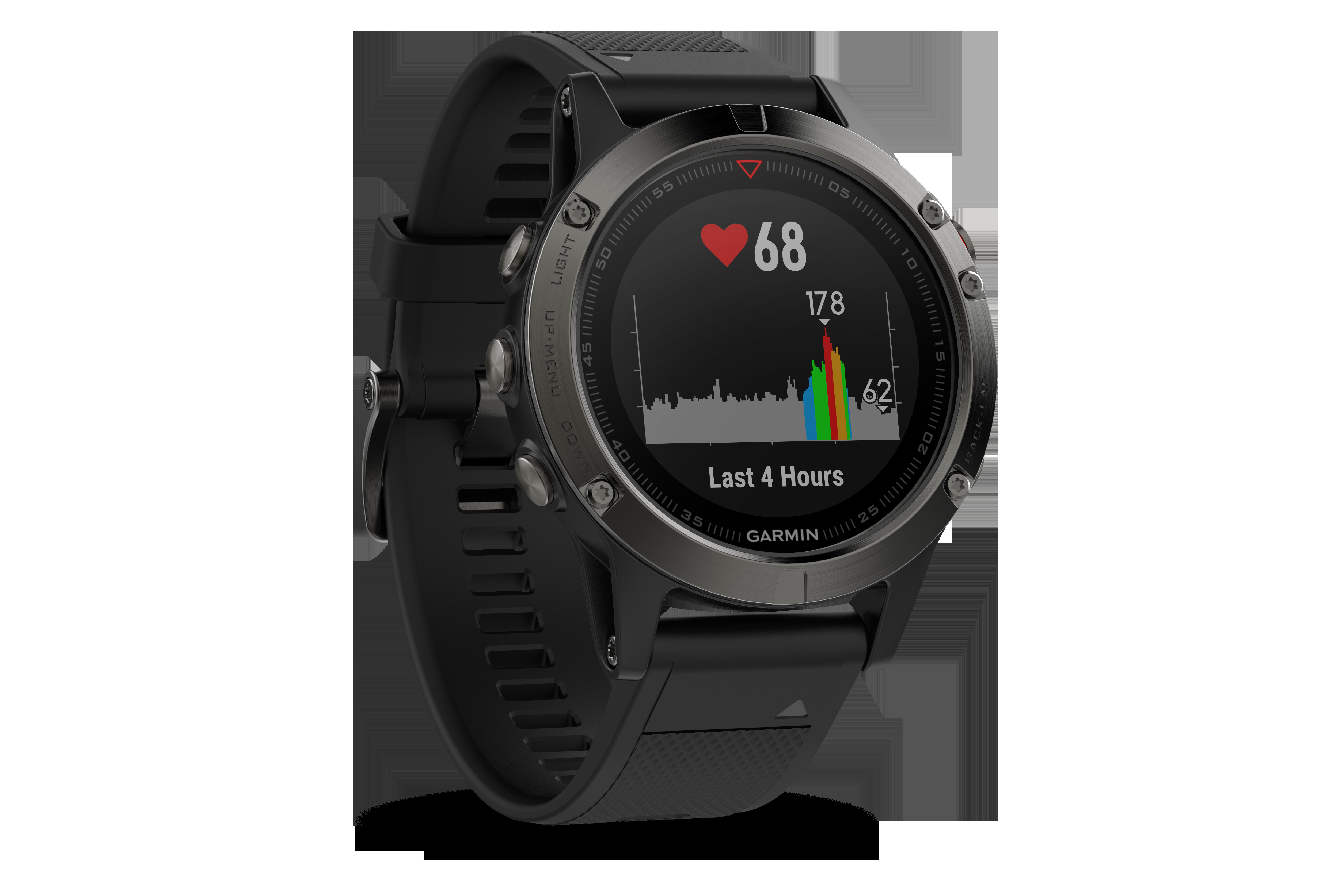 GARMIN Fenix 5, Smartwatch, 235 mm, Grau/Schwarz