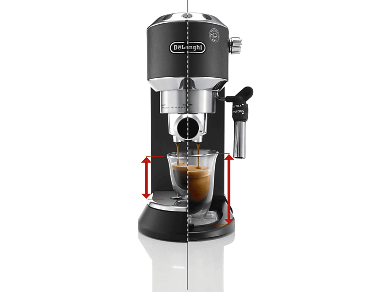 De'Longhi EC685.BK Dedica Style Espressomaschine (Schwarz, 1350 Watt, 15 bar) — Foto 5 von 5