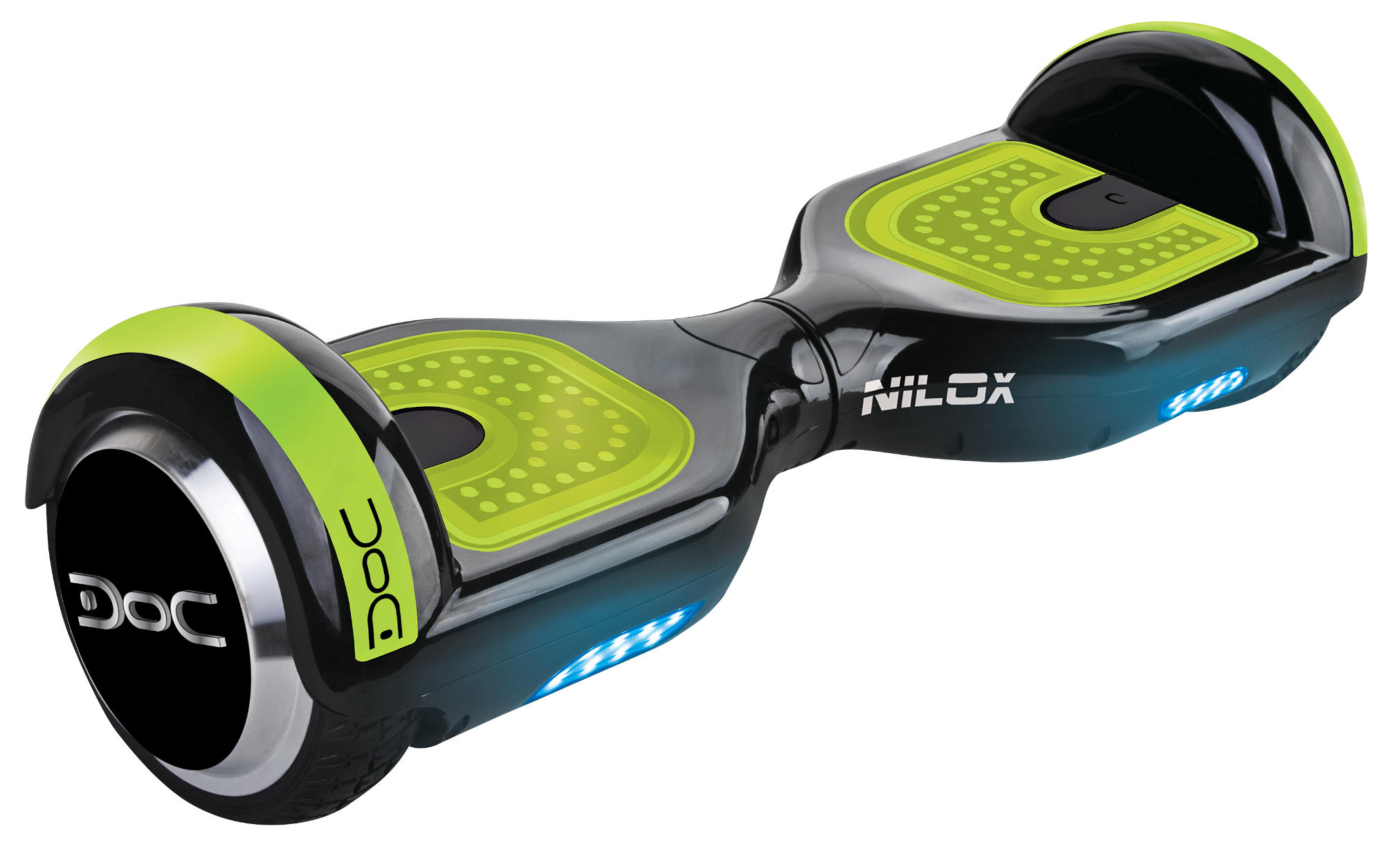 Hoverboard - Nilox Doc Hoverboard BLACK 6.5 + BOLSA, Luces Leds, Negro