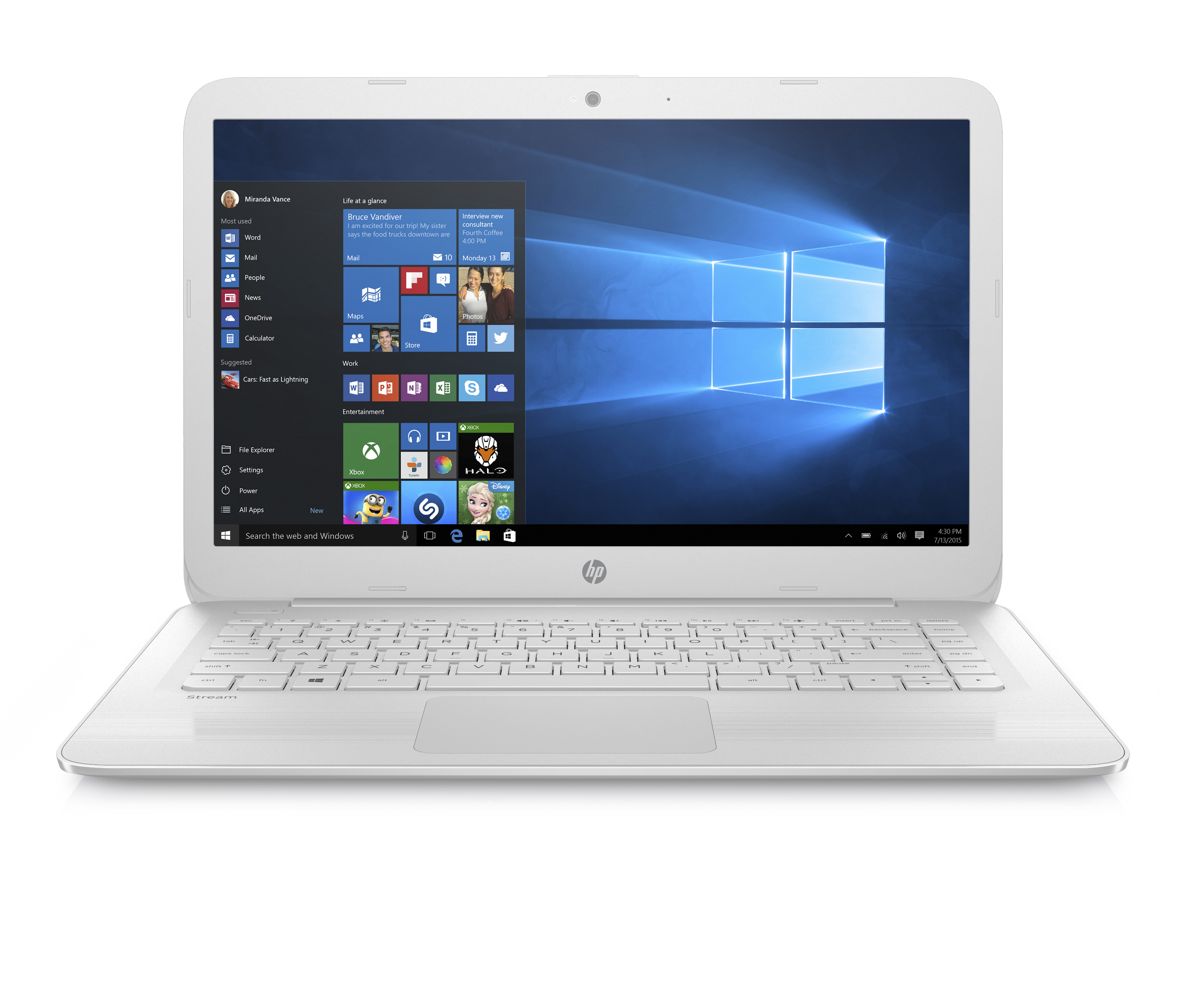 HP Stream 14-ax032ng - 14 Zoll - Intel® Celeron® N3060 - 2 GB - 32 GB - Intel® HD 400 - Windows 10 Home (64 Bit)