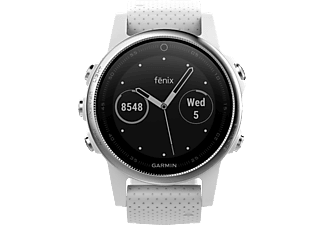 GARMIN fenix 5S - Smart Watch (Silikon, Silber/Weiß)