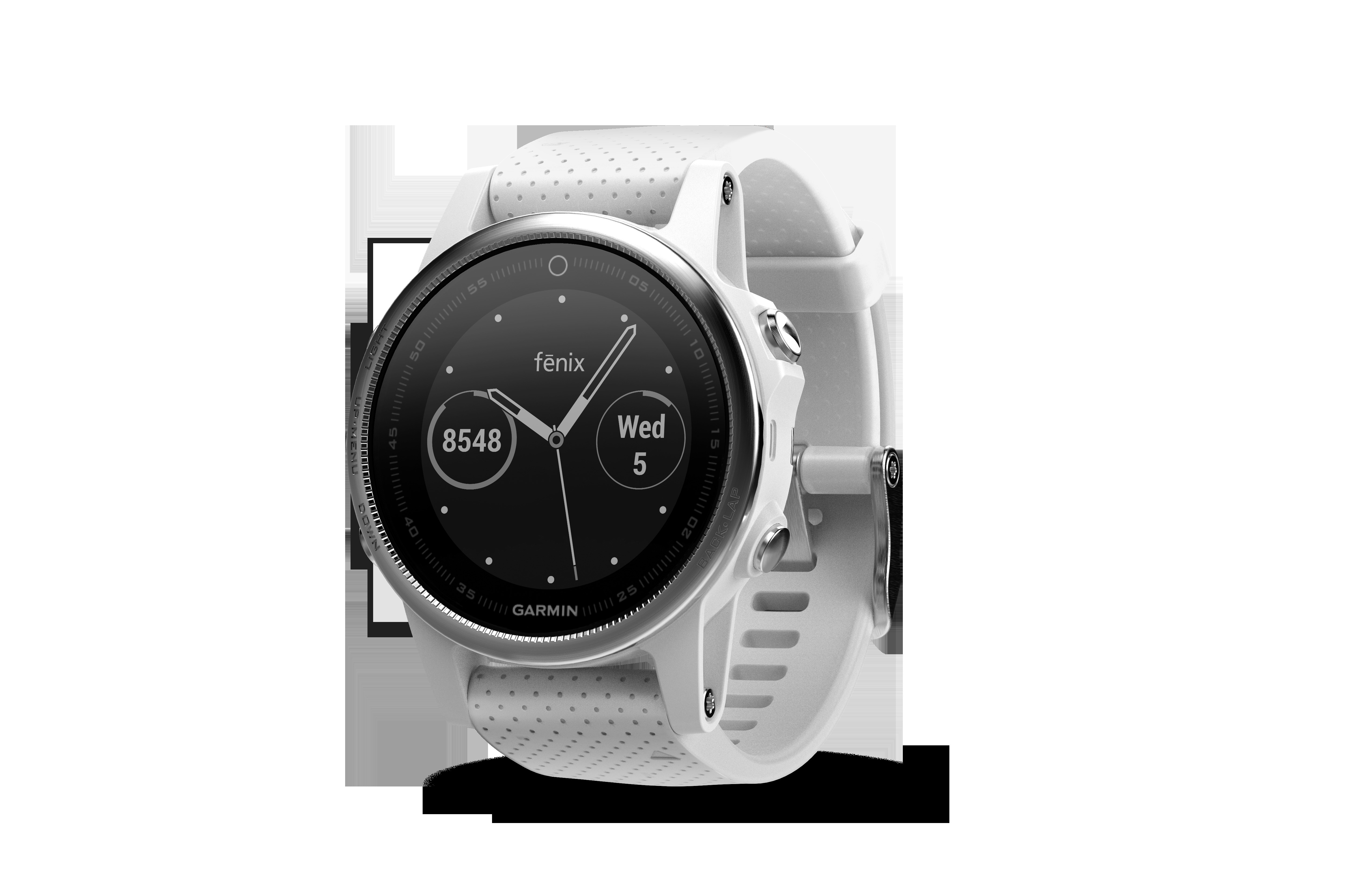 GARMIN Fenix 5S, Smartwatch, 220 mm, Silber/Weiß