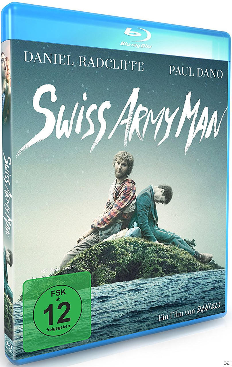 DVD-Cover von Swiss Army Man mit Daniel Radcliffe und Paul Dano.