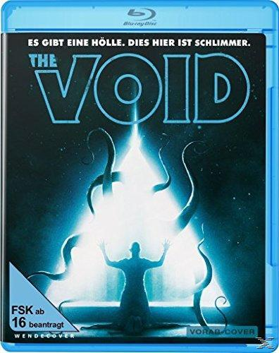Blu-ray-Disc für 'The Void'. Blauer Umschlag mit Titel und abstraktem Bild.