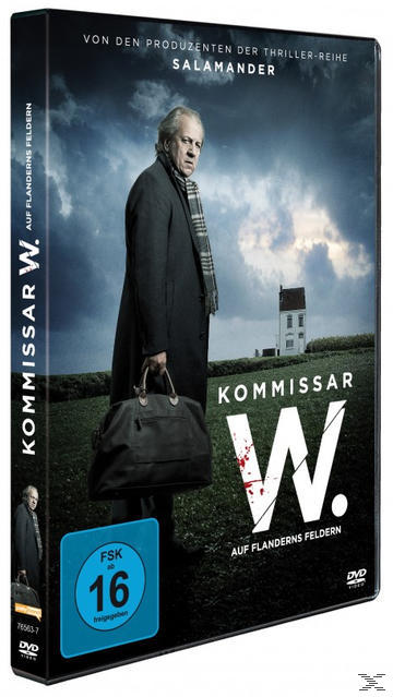 DVD-Hülle mit einem Mann und einem Gebäude an einem bewölkten Tag.