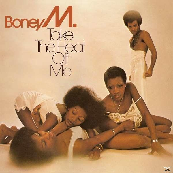Albumcover: Boney M. mit drei Frauen und einem Mann. Text: "Take The Heat Off Me".