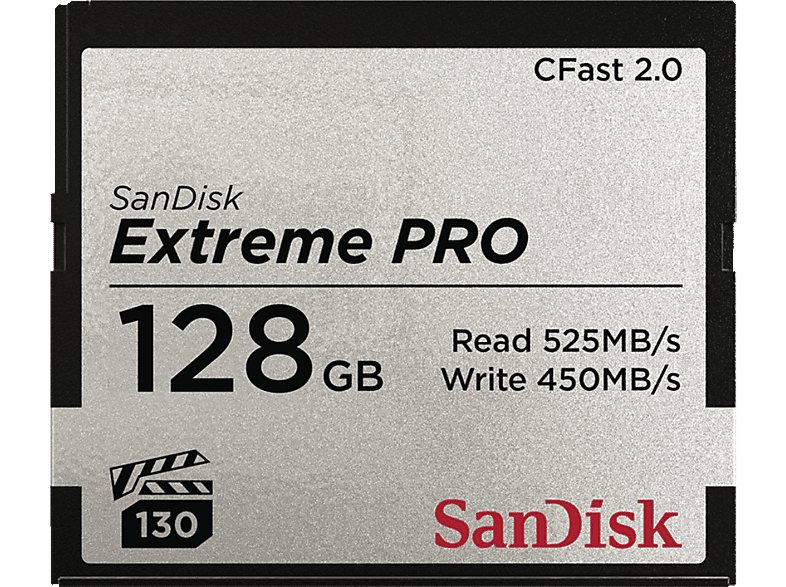 SANDISK Extreme PRO®, CFast 2.0 Speicherkarte, 128 GB, 525 MB/s