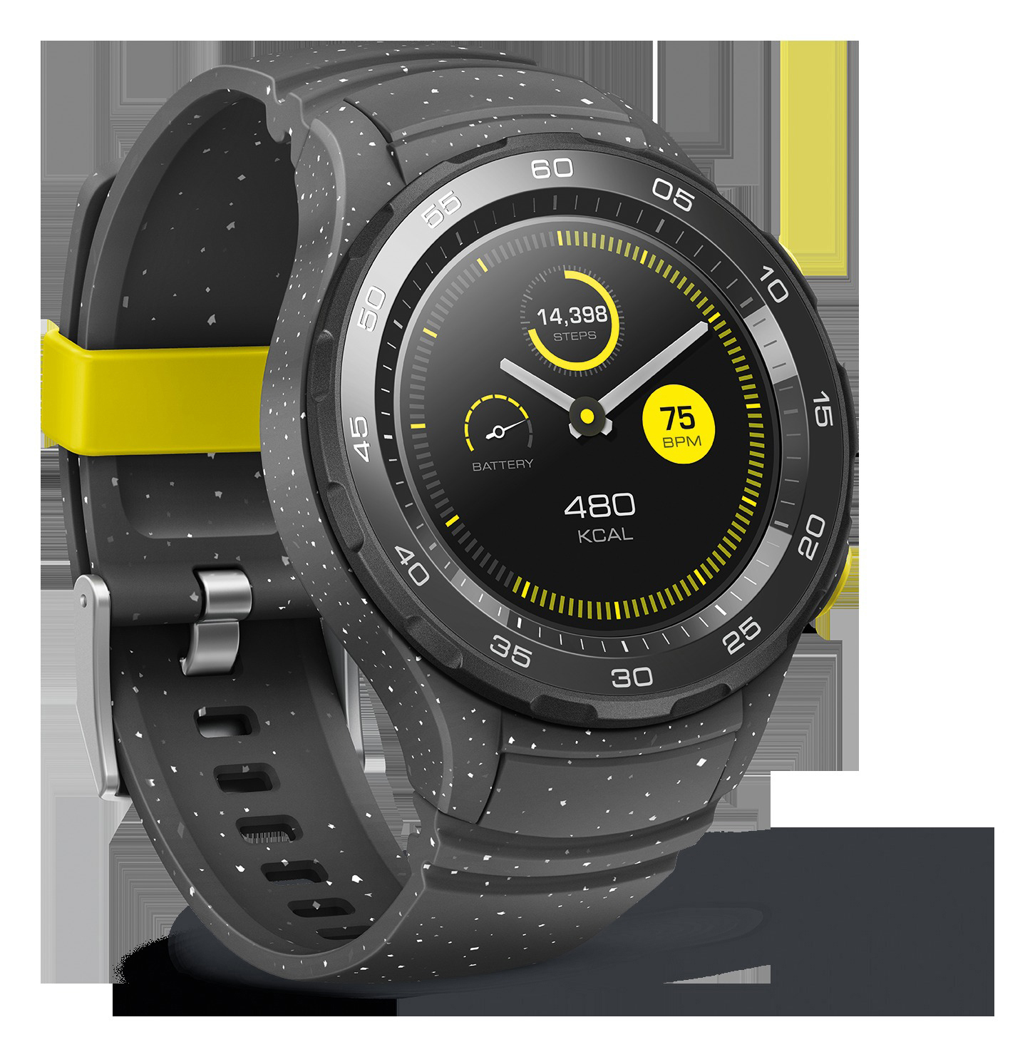 HUAWEI Watch 2 Smartwatch Kunststoff, 140-210 mm, Concrete Grey