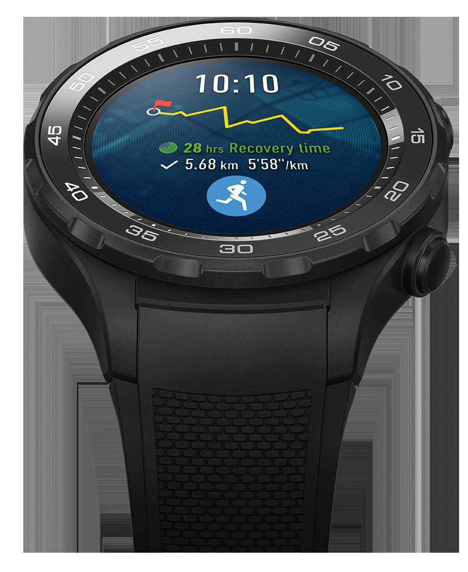 HUAWEI Watch 2 4G Smartwatch Kunststoff, 140-210 mm, Carbon Schwarz