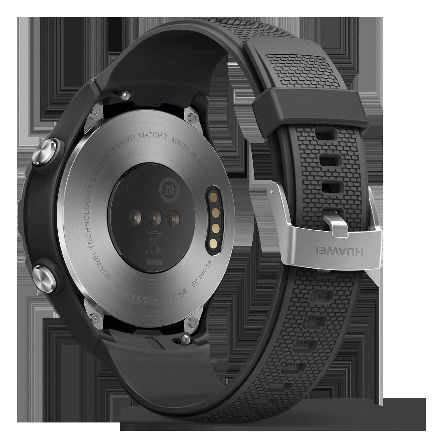 HUAWEI Watch 2 4G Smartwatch Kunststoff, 140-210 mm, Carbon Schwarz
