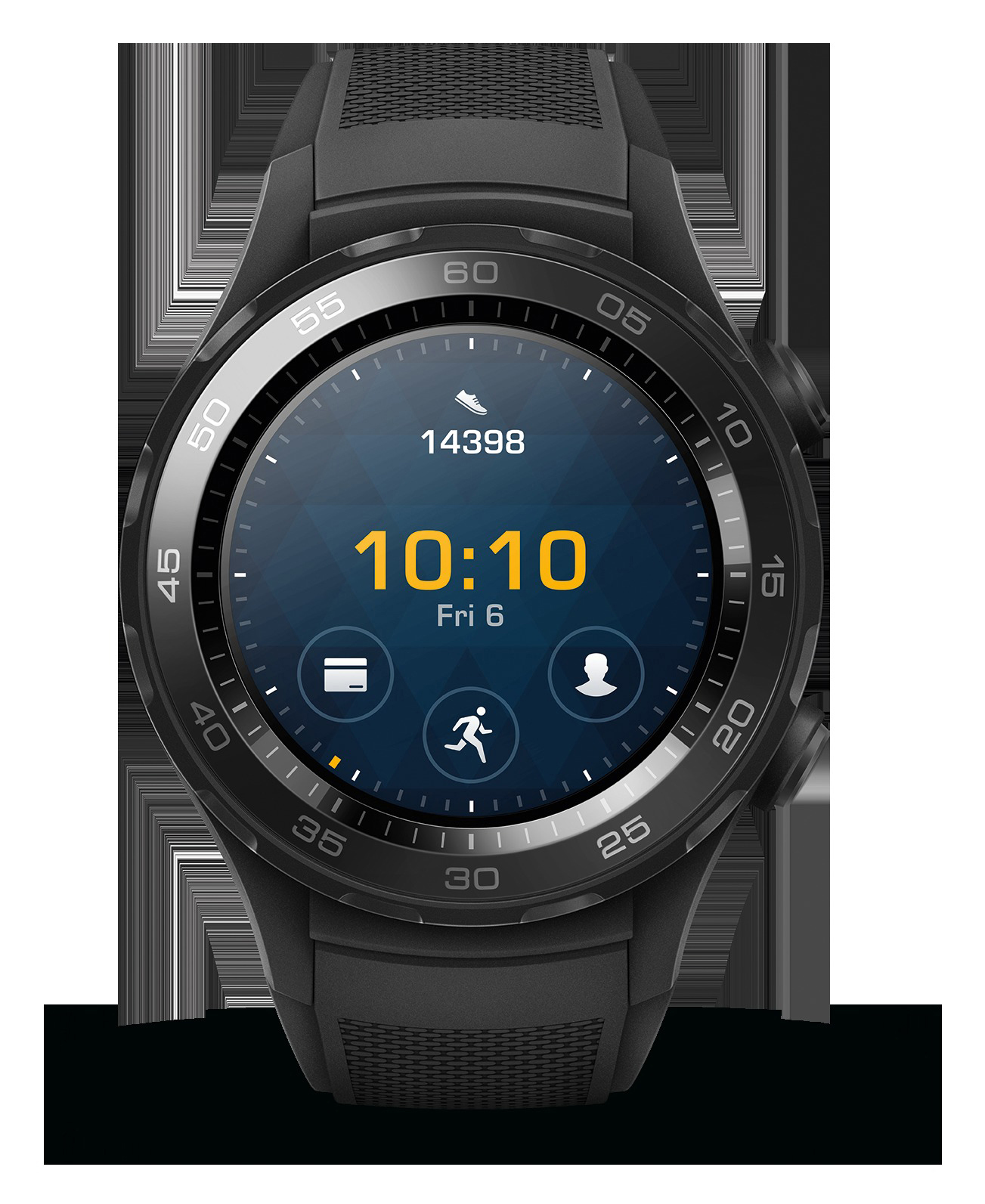 HUAWEI Watch 2 4G Smartwatch Kunststoff, 140-210 mm, Carbon Schwarz