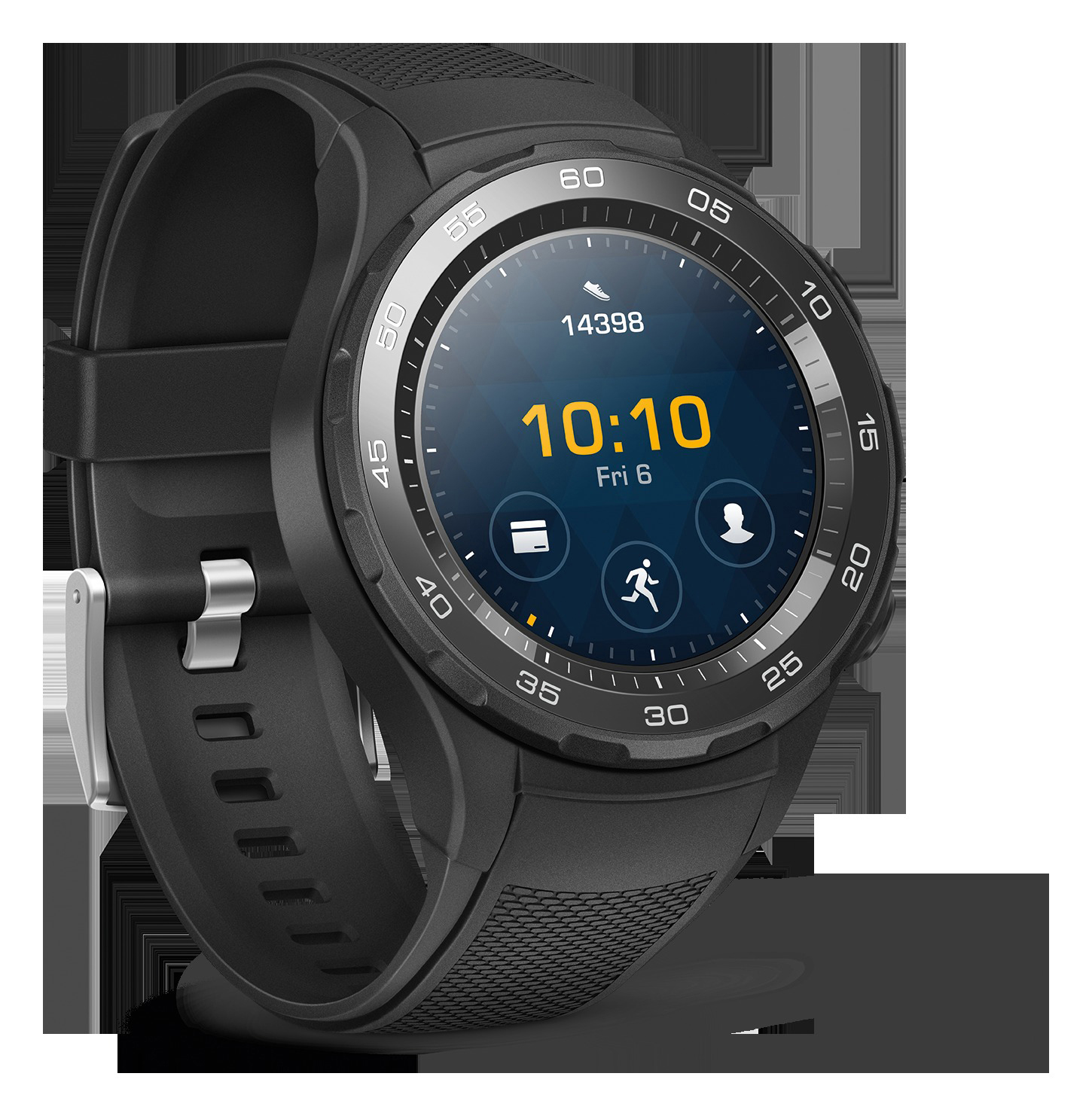 HUAWEI Watch 2 4G Smartwatch Kunststoff, 140-210 mm, Carbon Schwarz