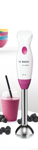 BOSCH MSM2410PW CleverMixx Stabmixer Weiß/Wild Purple (400 Watt)