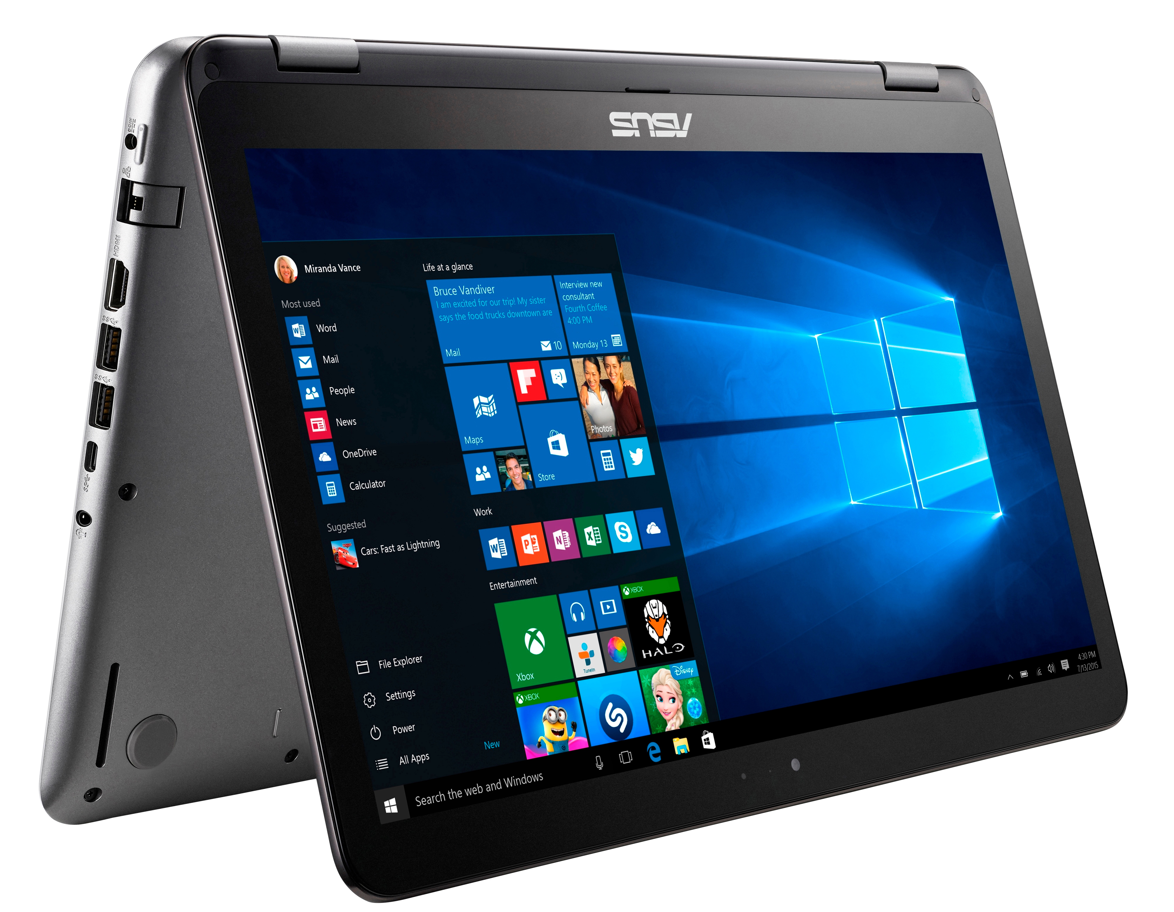 ASUS TP501UQ-FZ119T - 15,6 Zoll - Intel® Core™ i5 i5-7200U - 8 GB - 256 GB - NVIDIA - Windows 10 Home (64 Bit)
