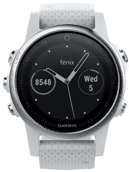 Reloj deportivo - Garmin Fenix 5S, Plata, Bluetooth, GPS, Frecuencia cardíaca, Diámetro 42 mm