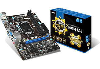 MSI H81M-E33 DDR3 M-ATX VGA HDMI GLAN SATA3 USB3.0 Anakart