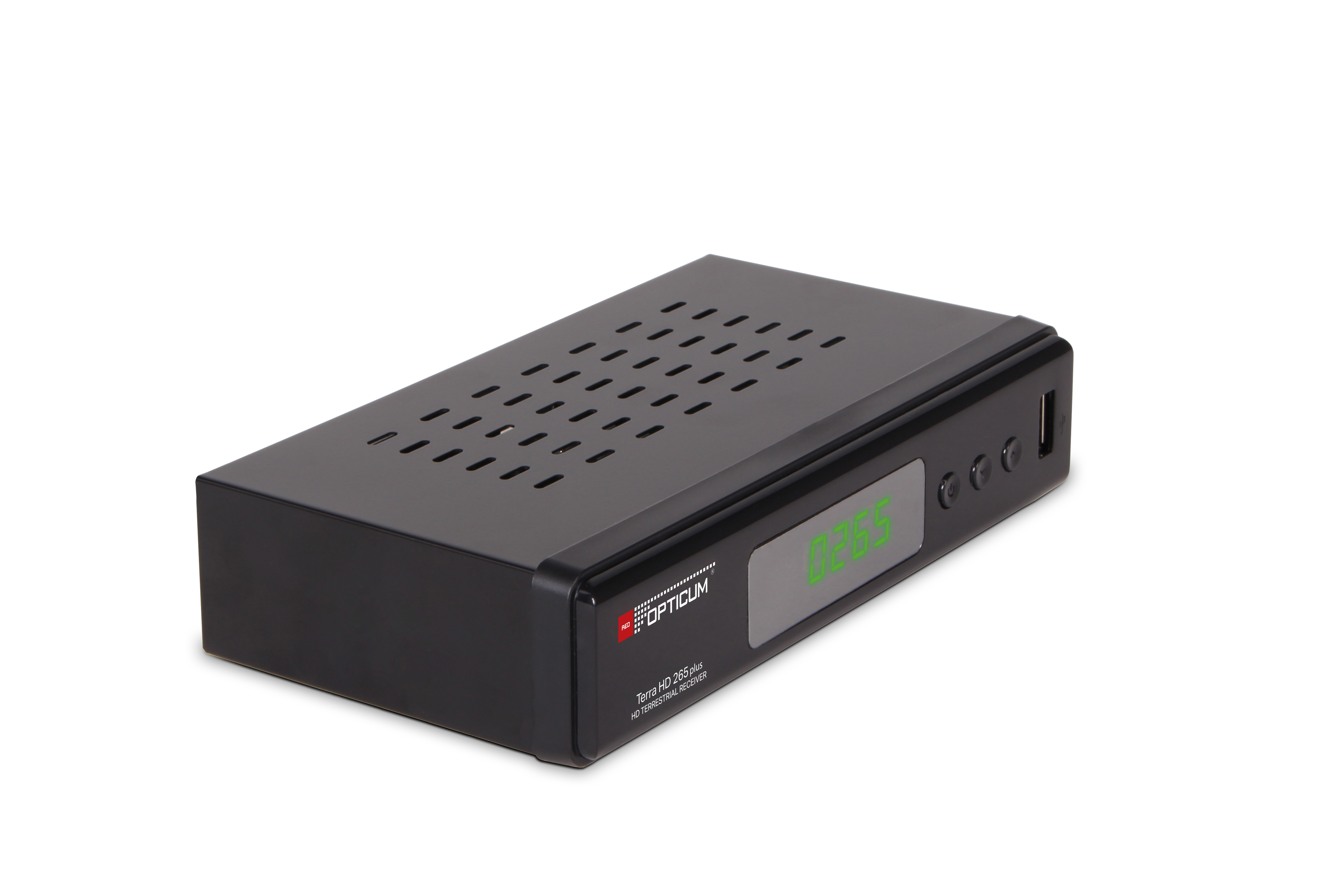 OPTICUM RED Terra 265 Plus DVB-T2 HD Receiver (HDTV, DVB-T2 HD, Schwarz)
