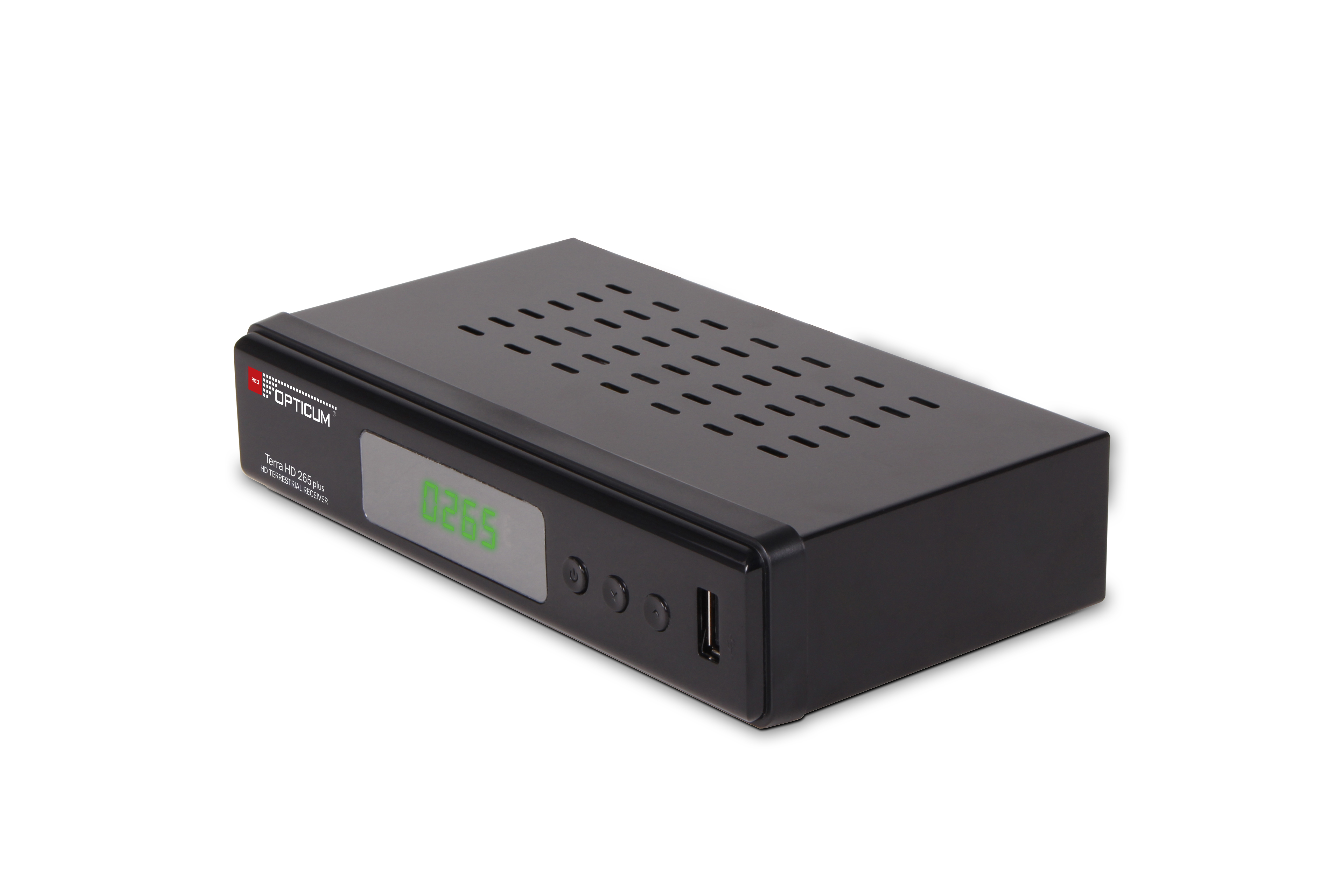 OPTICUM RED Terra 265 Plus DVB-T2 HD Receiver (HDTV, DVB-T2 HD, Schwarz)