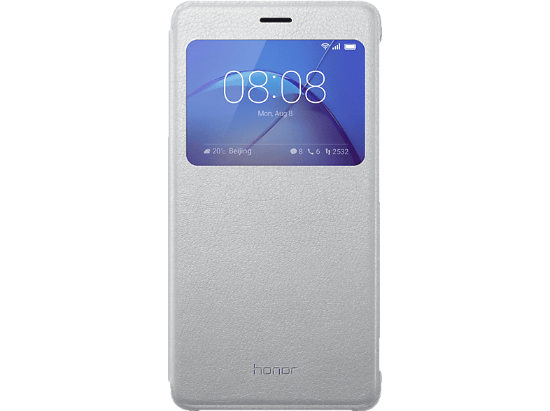 HUAWEI View, Flip Cover, Honor, 6X, Silber
