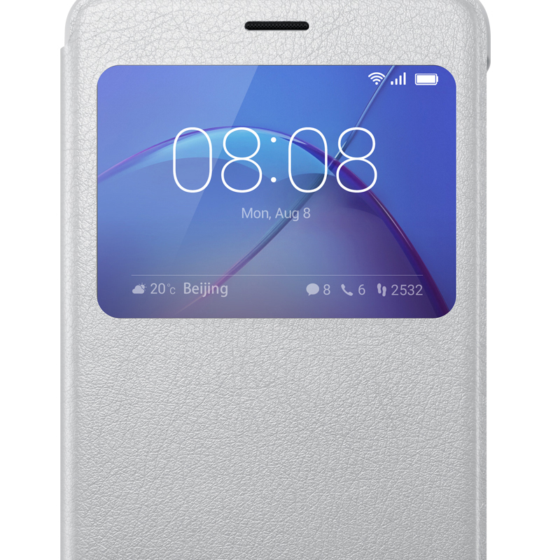 HUAWEI View, Bookcover, Honor, 6X, Silber