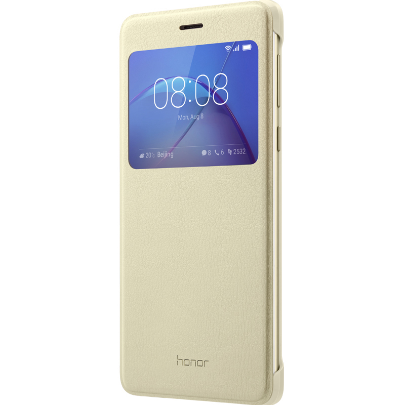 HUAWEI View, Bookcover, Honor, 6X, Gold