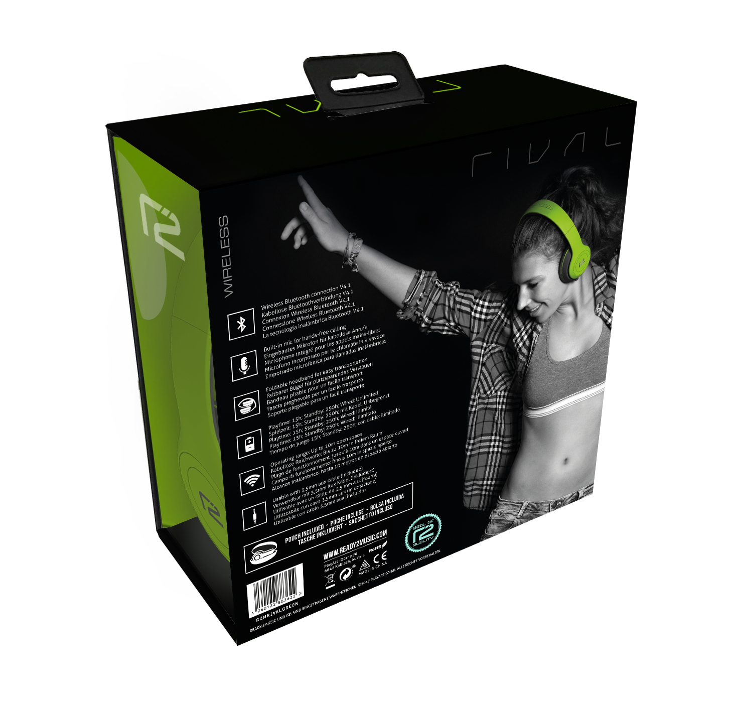READY2MUSIC On-Ear Bluetooth Kopfhörer Rival, grün