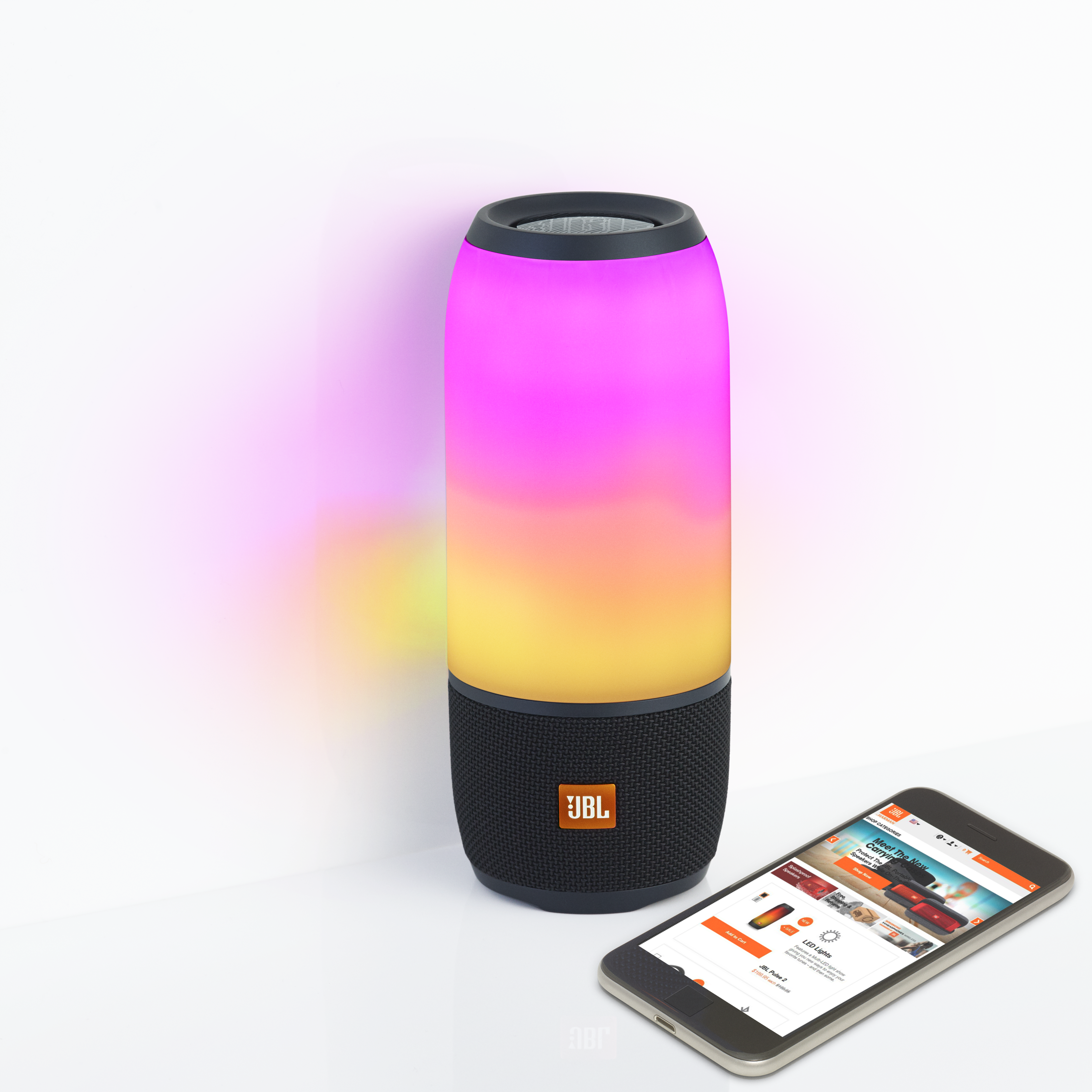 JBL Pulse 3 Bluetooth Lautsprecher, Schwarz/Mehrfarbig