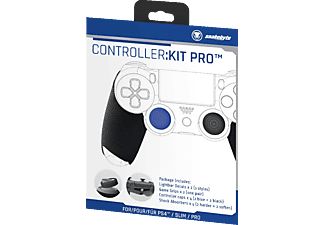 SNAKEBYTE snakebyte Controller:Kit Pro - Kit di accessori per controller DualShock 4 - 12 pezzi - Nero/Blu - Set accessori per controller (Nero/Blu)