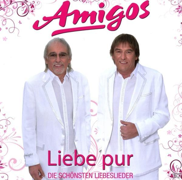 Albumcover mit zwei Männern in weißen Anzügen. Der Titel lautet Liebe Pur, Amigos steht oben.