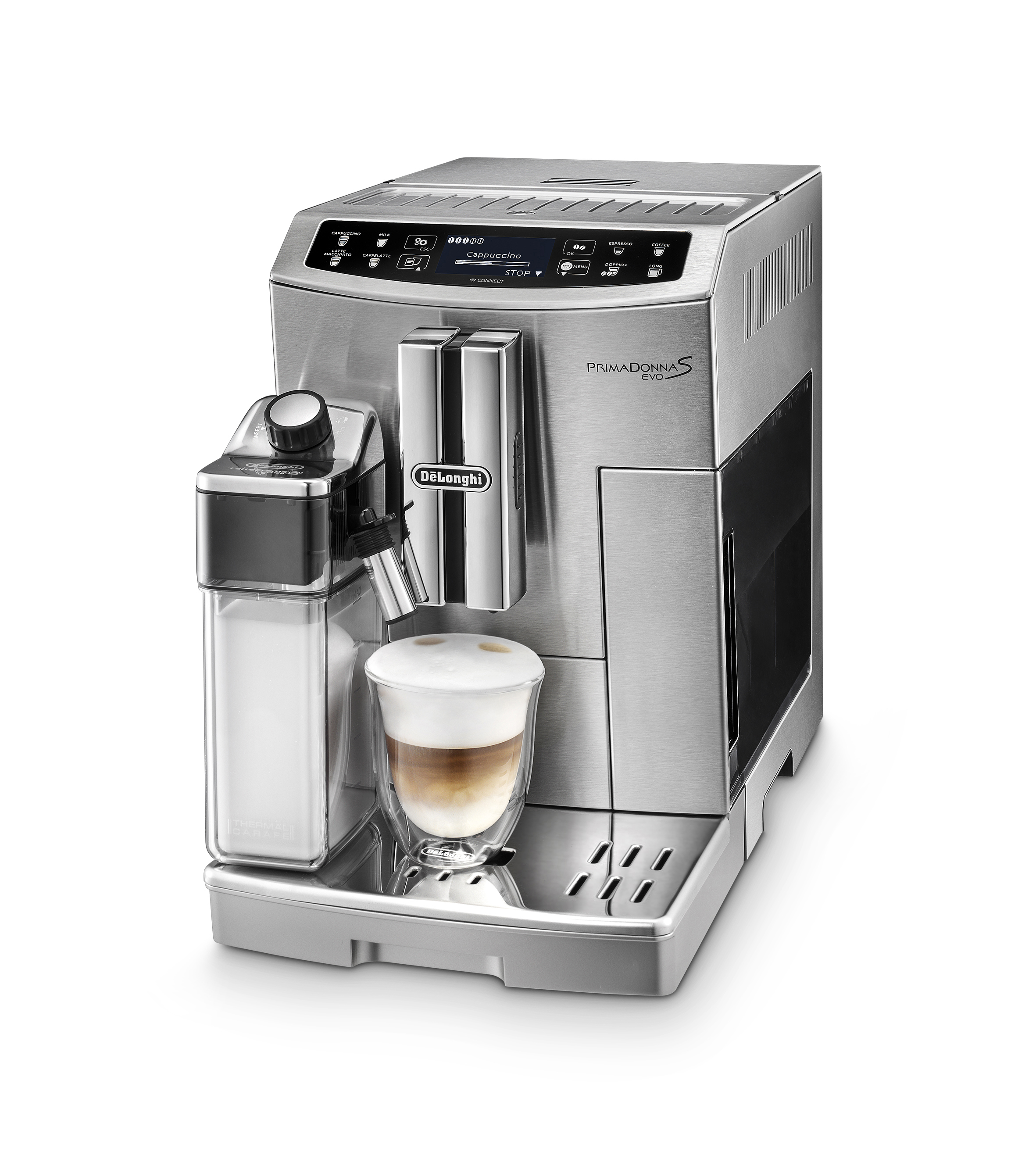 DELONGHI ECAM 510.55.M PrimaDonna S Evo Kaffeevollautomat Silber