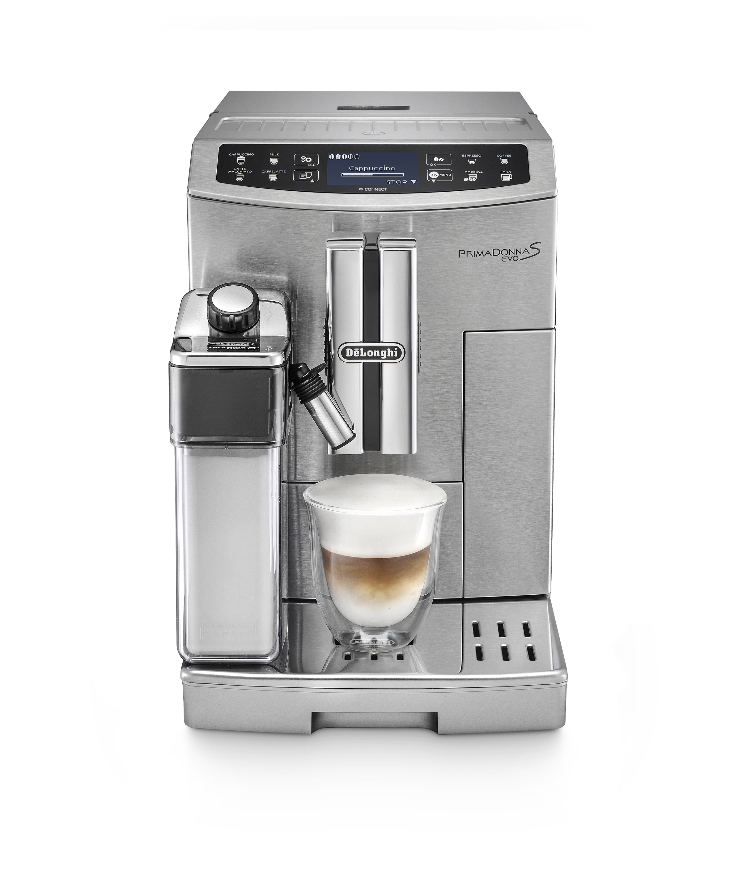DELONGHI ECAM 510.55.M PrimaDonna S Evo Kaffeevollautomat Silber