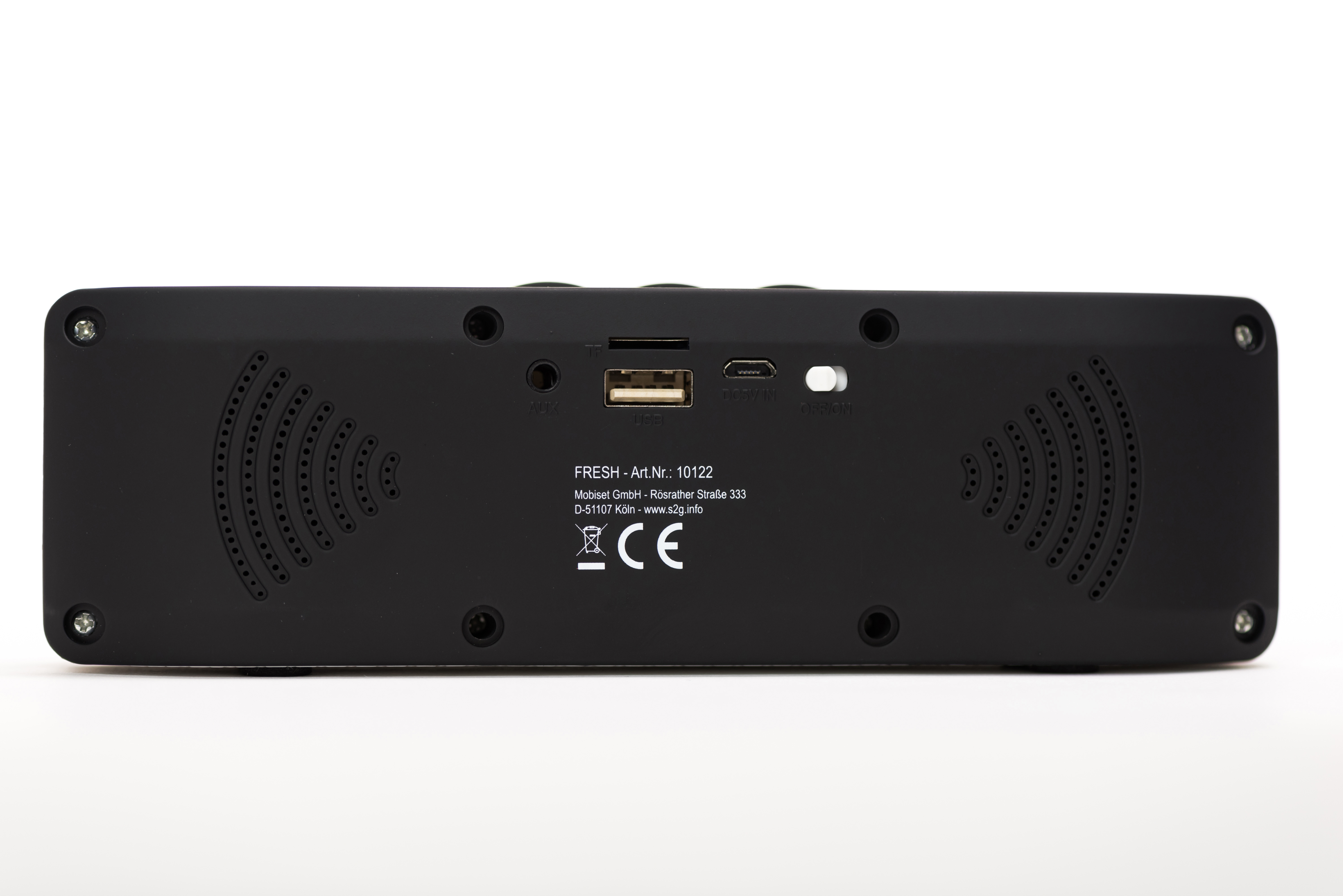 SOUND2GO 10122 Fresh Bluetooth Lautsprecher, Schwarz/Weiß