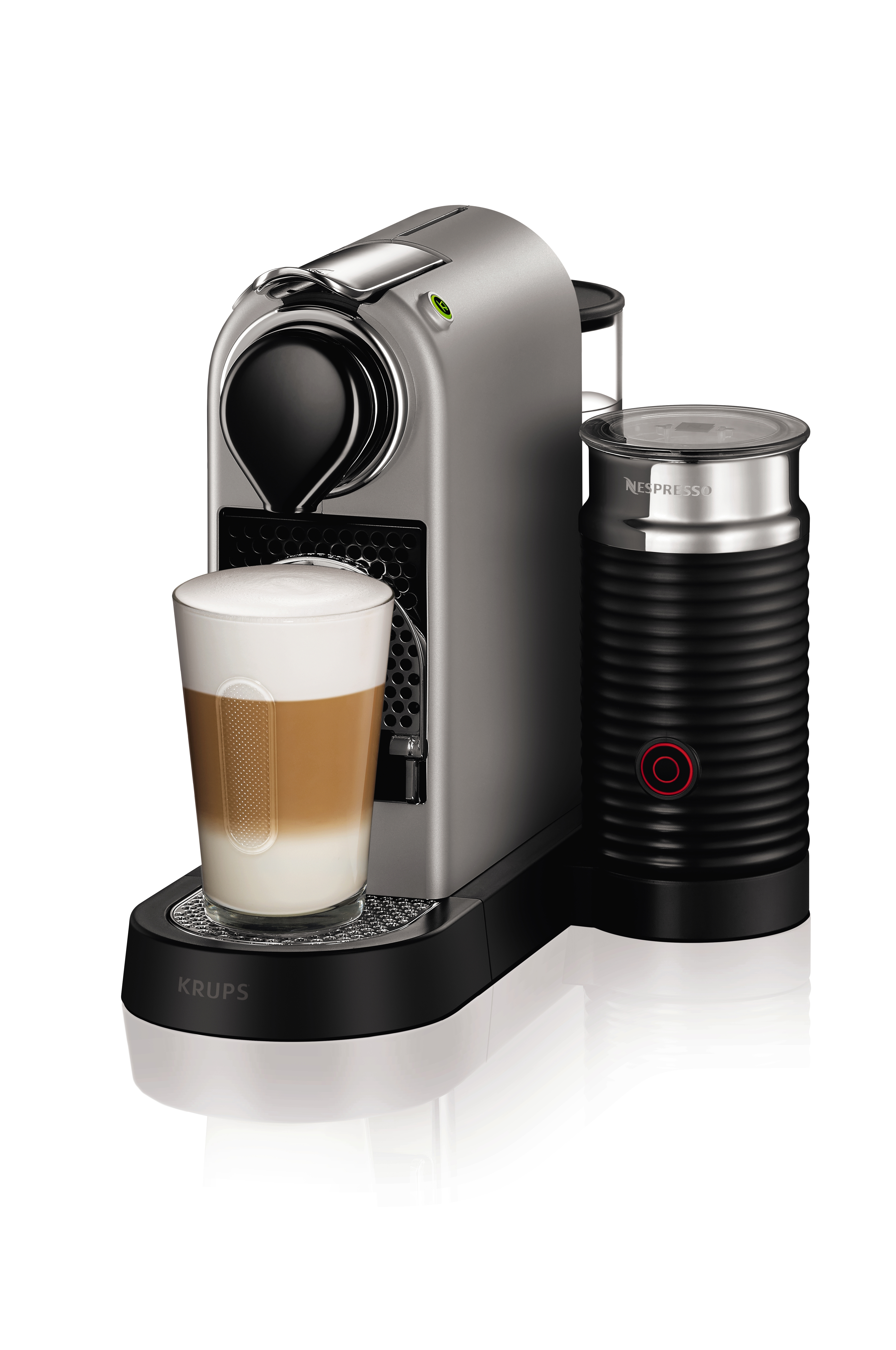 KRUPS Nespresso Kaffeemaschine CitiZ & Milk XN 760B Silber Nespresso-Kaffeemaschine Silber