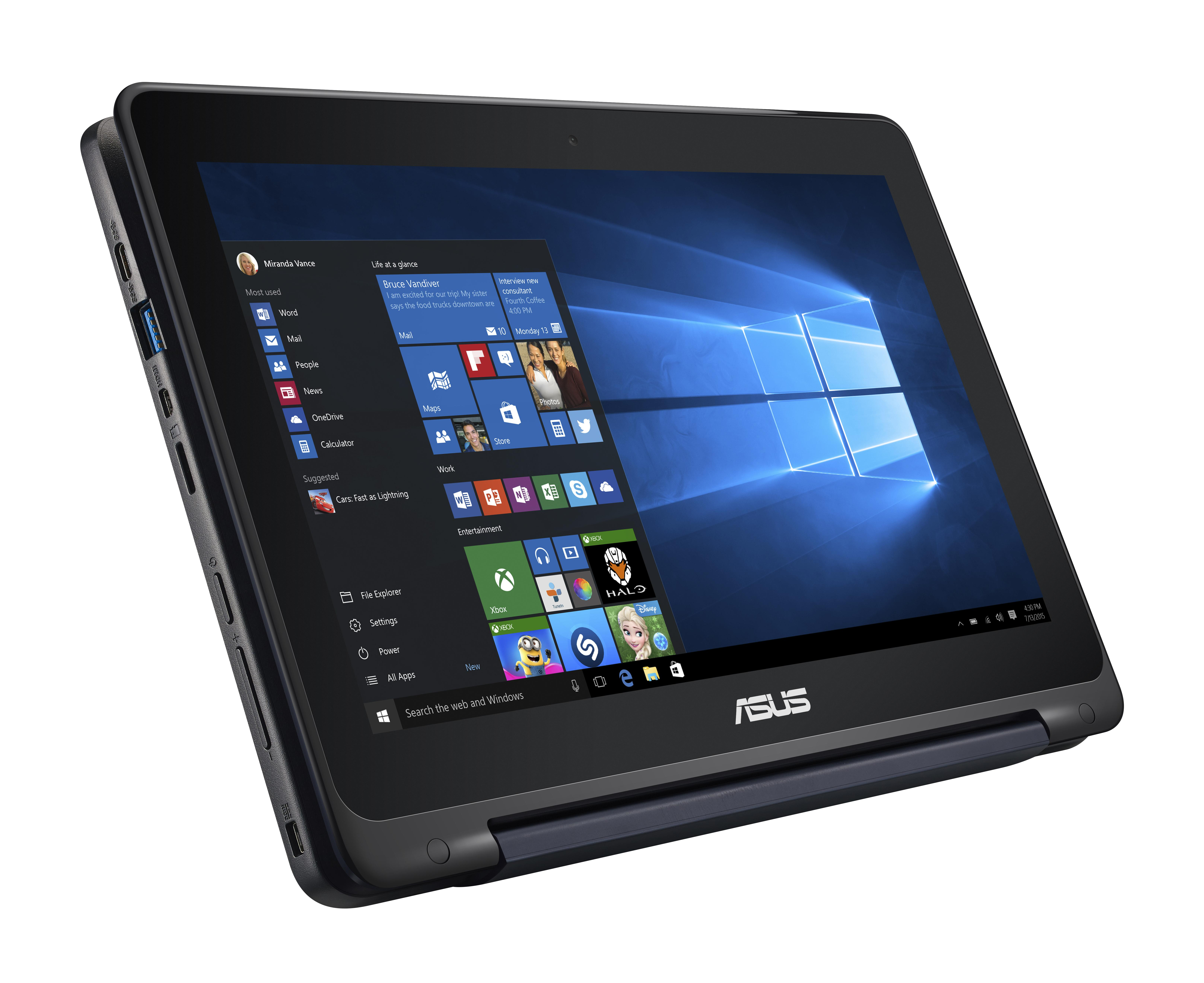 ASUS TP200SA-FV0110T 11.6" Dokunmatik Ekran Intel Celeron N3050 1.6 GHz 4GB 32GB Windows 10 Laptop