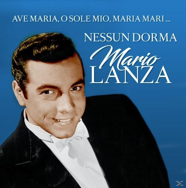 Mario Lanza Albumcover. Mann im Anzug, Titel "Nessun Dorma", blauer Hintergrund.