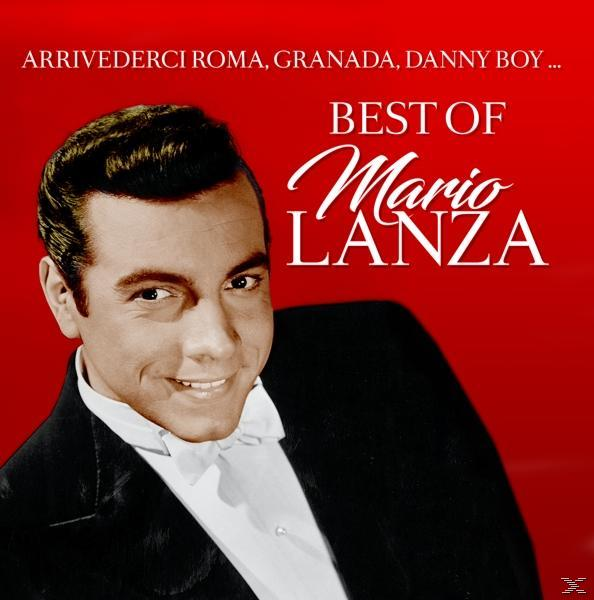 Albumcover mit Mario Lanzas Bild und Text auf rotem Hintergrund.